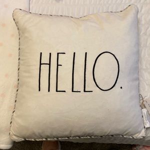 Rae Dunn hello pillow